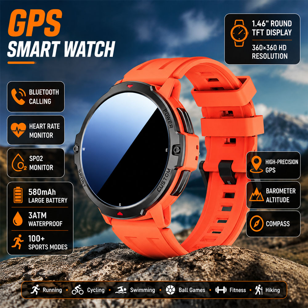 Smartwatch Timex Watches For Men - Nouvelle montre connectée GPS militaire à