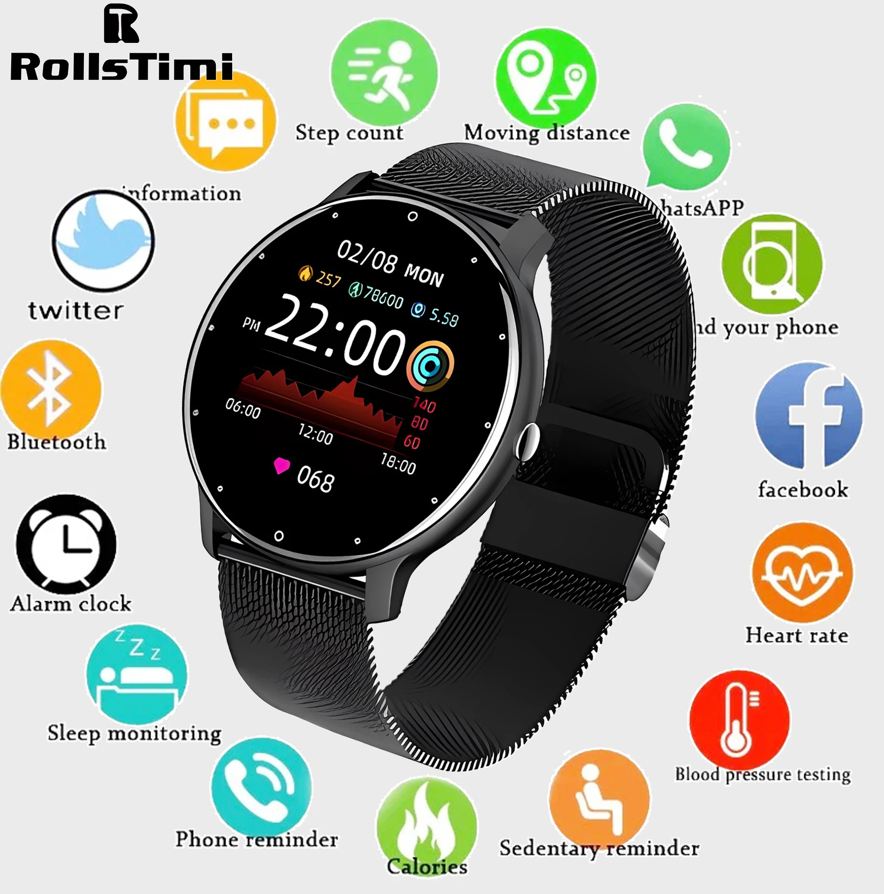 Watch Iwo - Montre intelligente hommes Bluetooth appel 24H