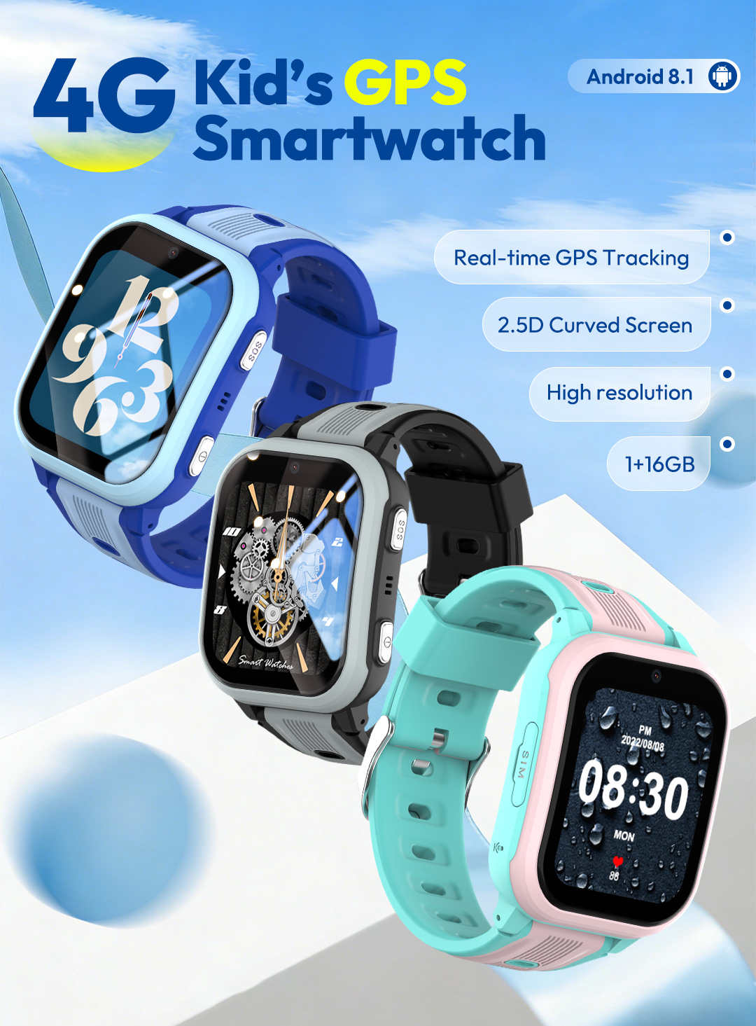 Smartwatch Watches Gift For Boys On Birthday - Montre connectée KT41 - Montre pour