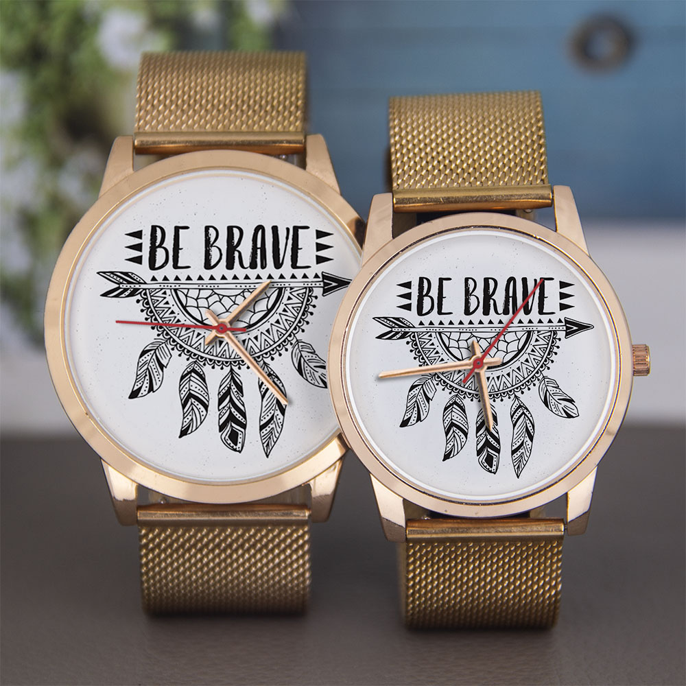 Leather Watch Strap - Arrow Cool Gift 45/38mm montre or