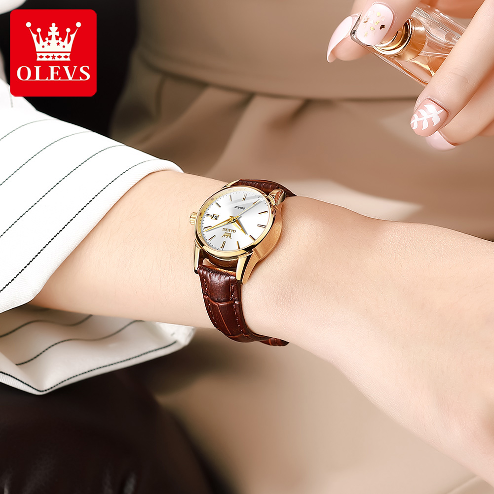 OLEVS montre 6898 femmes montr - Leather Watch Strap avis et prix