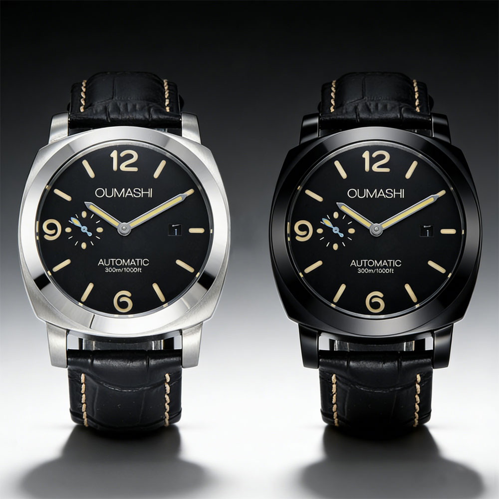 Montre pour homme 44 mm, mouve - Leather Watch Strap avis et prix
