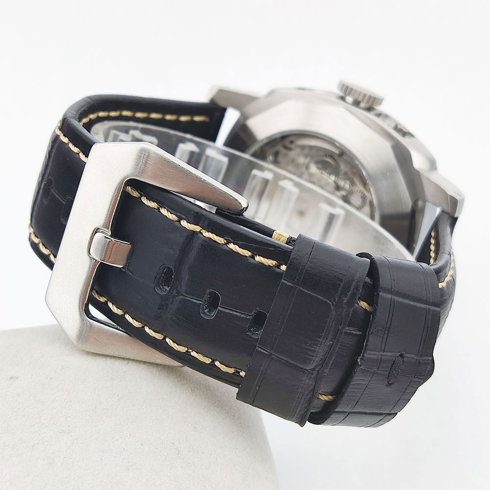 Montre pour homme 44 mm, mouve - Leather Watch Strap avis et prix