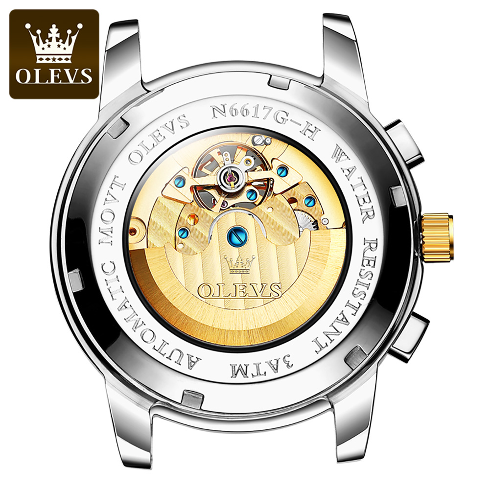 OLEVS 6617 montre mécanique cl - Leather Watch Strap avis et prix