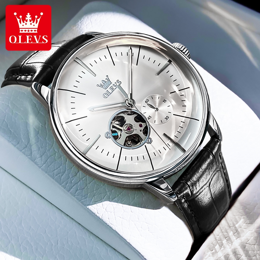 Montres pour hommes OLEVS 6708 - Leather Watch Strap avis et prix