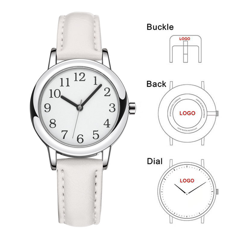 Bracelet blanc mince personnal - Leather Watch Strap avis et prix