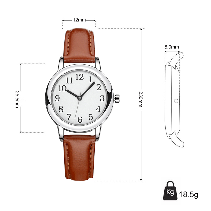 Bracelet blanc mince personnal - Leather Watch Strap avis et prix