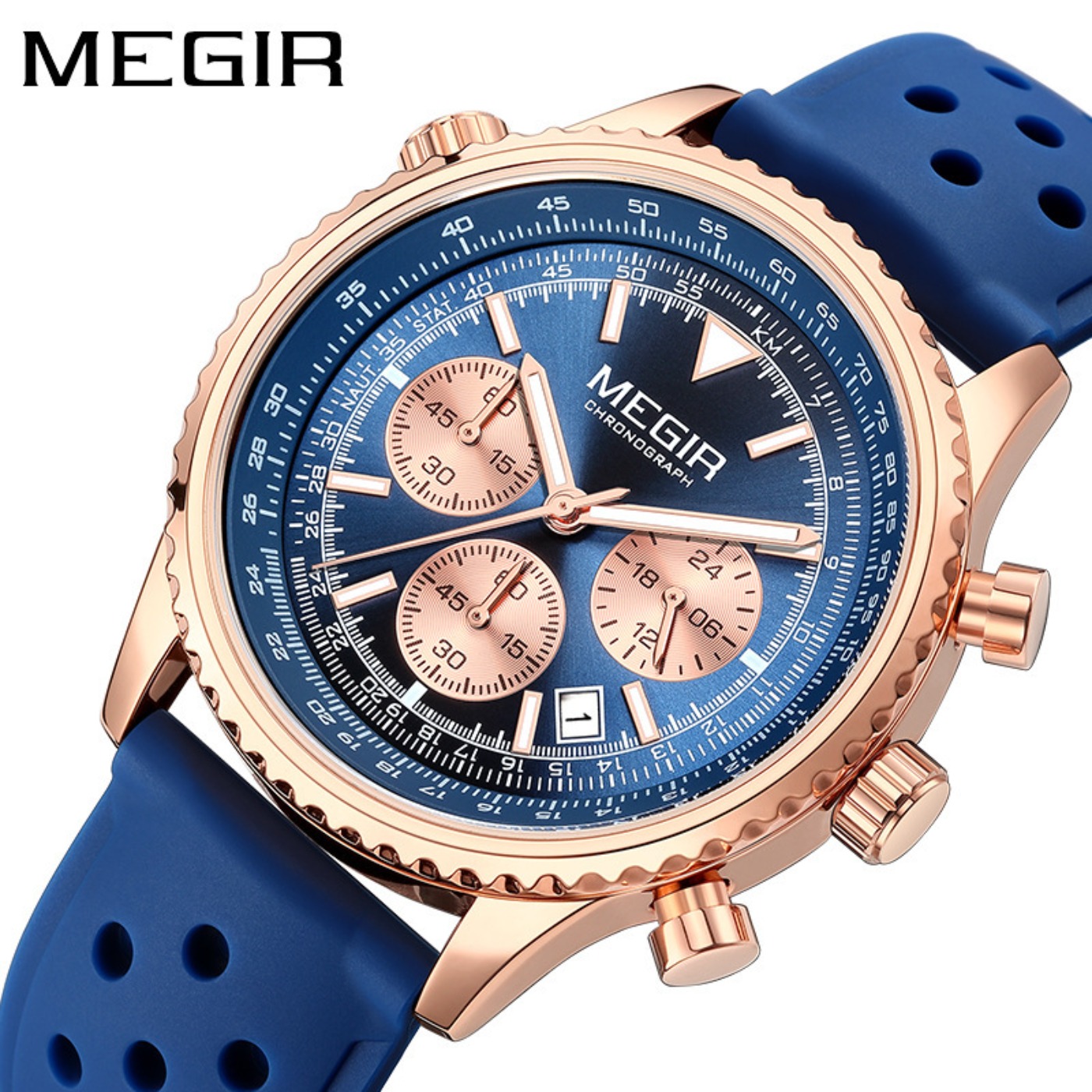 MEGIR – montre à Quartz argent - Leather Watch Strap avis et prix
