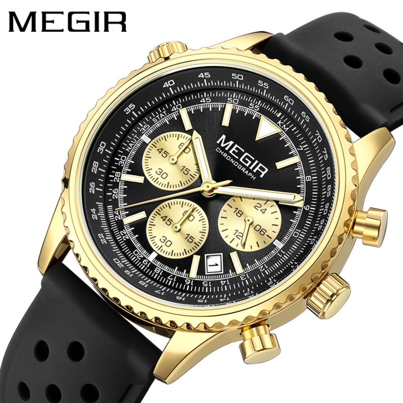 MEGIR – montre à Quartz argent - Leather Watch Strap avis et prix