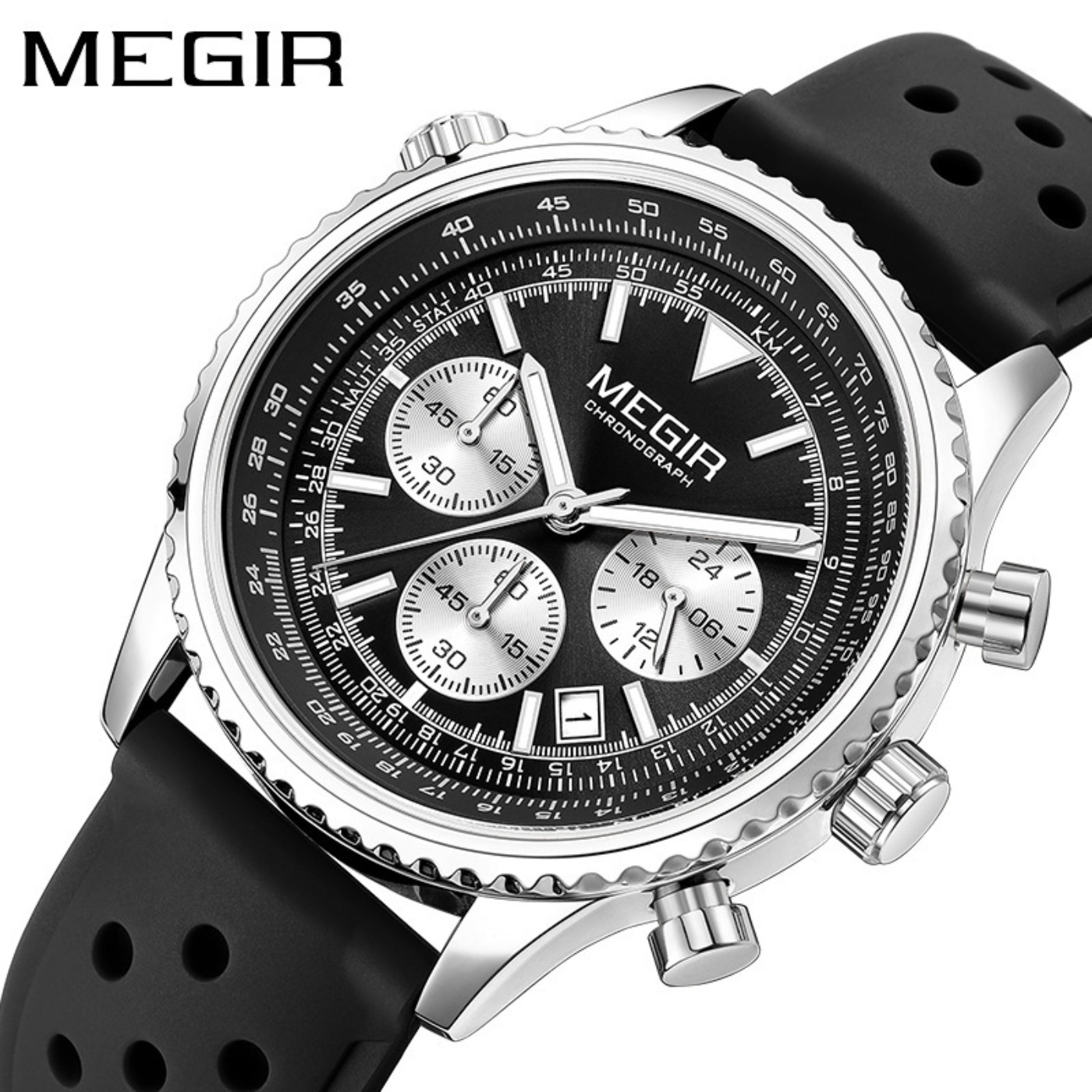 MEGIR – montre à Quartz argent - Leather Watch Strap avis et prix
