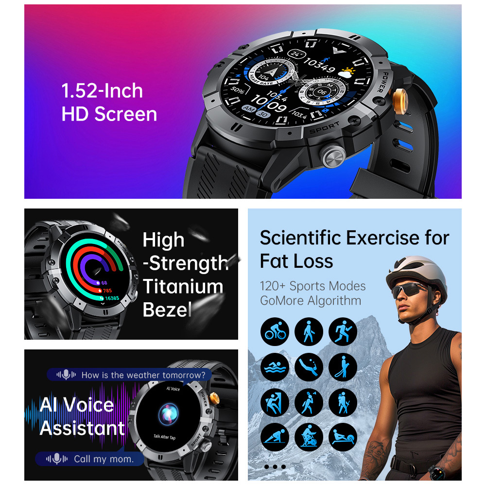 Montre connectée militaire d'e - Watch Iwo avis et prix