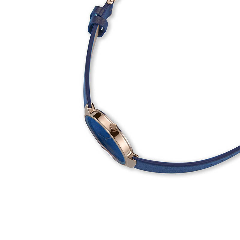Montre à cadran bleu avec brac - Leather Watch Strap avis et prix