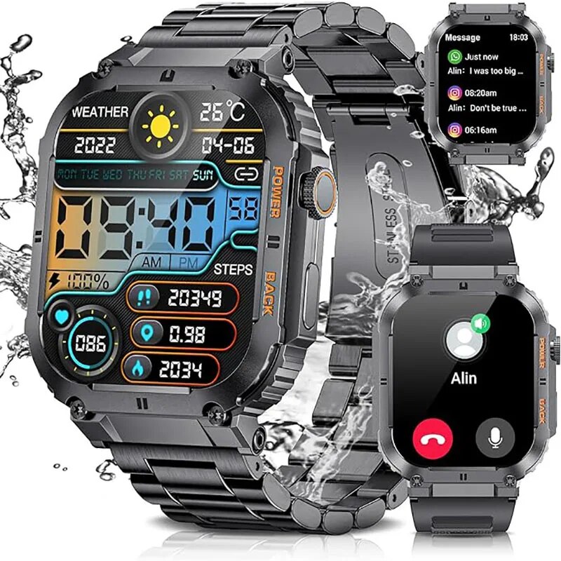 LIGE-Montre intelligente de fi - Smartwatch Watches For Mens avis et prix