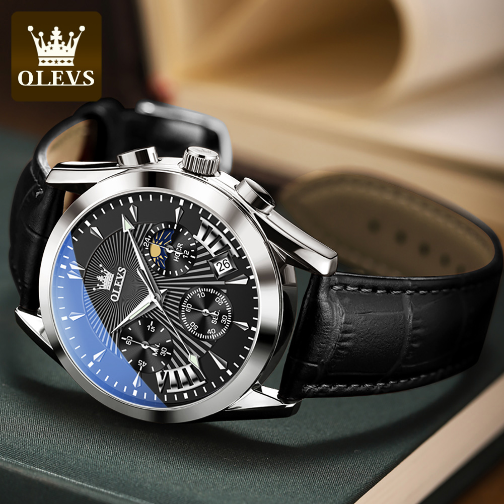 OLEVS décontracté mode hommes  - Leather Watch Strap avis et prix