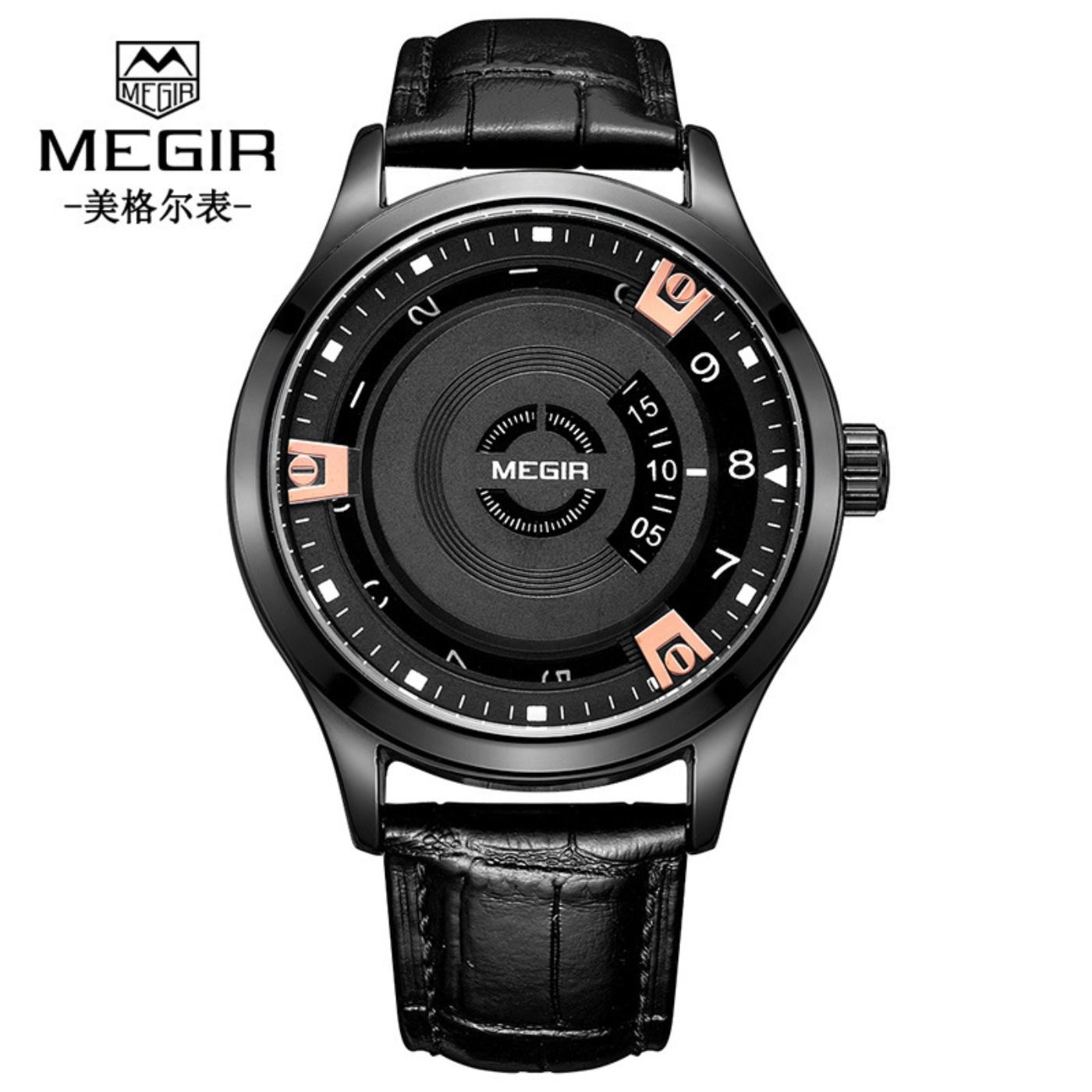 Montres pour hommes MEGIR, bra - Leather Watch Strap avis et prix
