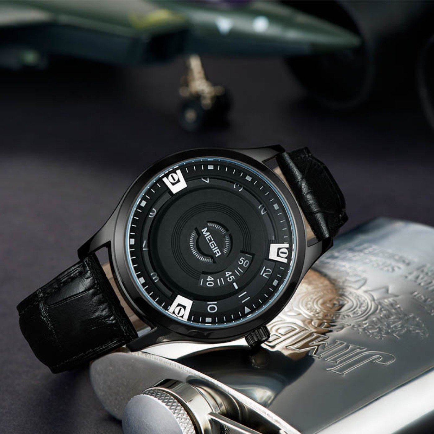Montres pour hommes MEGIR, bra - Leather Watch Strap avis et prix