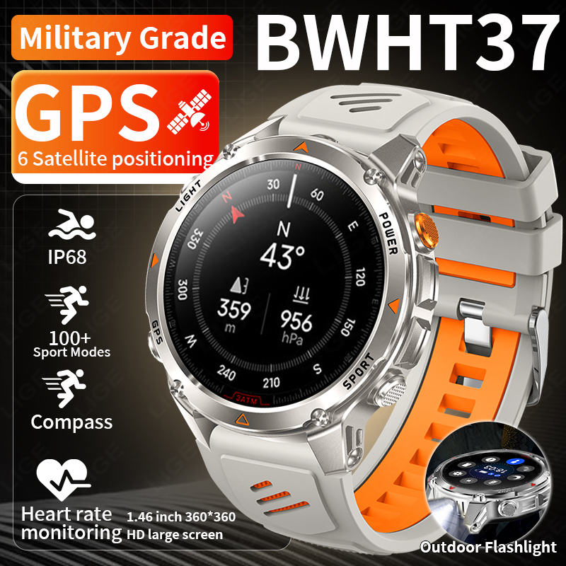 LIGE robuste GPS piste montre  - Smartwatch Watches With Bluetooth avis et prix