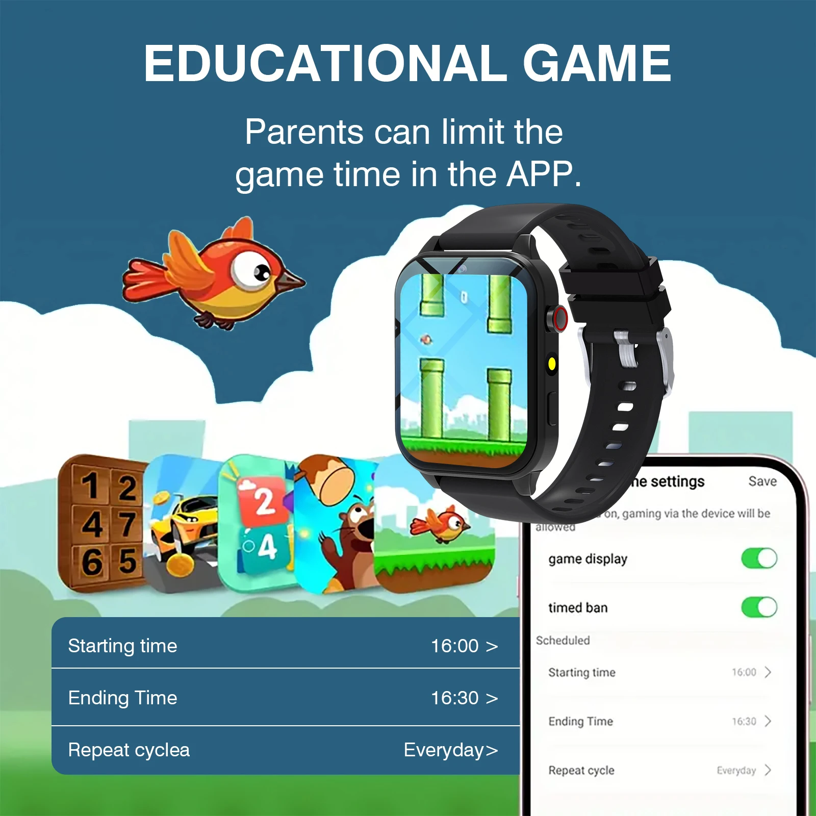 Montre connectée pour enfants, - Smartwatch Digital Watches For Kid Boy avis et prix