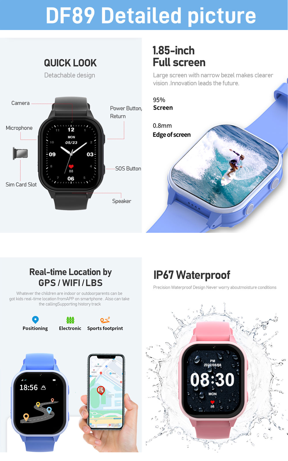 2G 4G enfants montre intellige - Smartwatch Watches Gift For Boys On Birthday avis et prix
