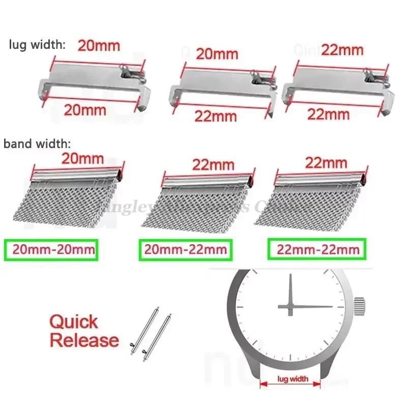 Adaptateurs de bracelet de mon - Replacement Watch Bracelet avis et prix
